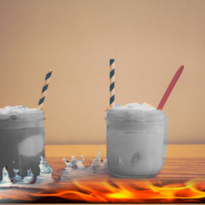 papierstrohhalm vs heißen kaffee gegen kalt und warm